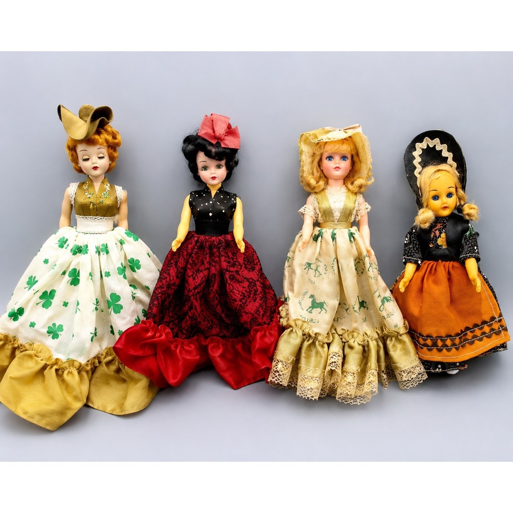 Vintage Fashion Doll Lot of 4 Arco Gas Station World Taurus Zodiac Dolls